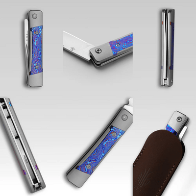 Kizer Little Grand M390 Titanium Damascus - KNIFESTOCK