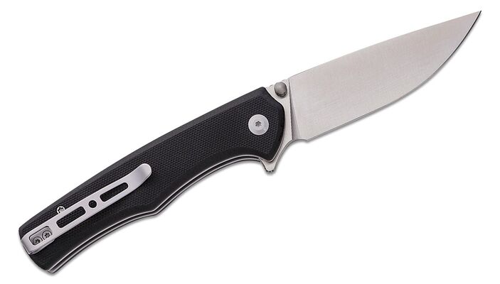 SENCUT Crowley Black G10 Handle Satin Finished D2 Blade S21012-4 - KNIFESTOCK