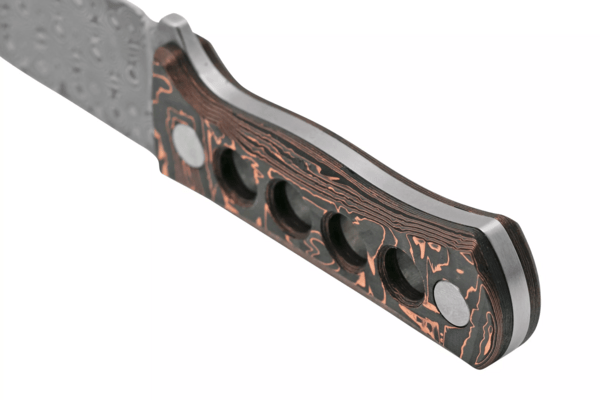 QSP Knife Canary Laminated Damascus, Copper Foil CF QS141-F - KNIFESTOCK