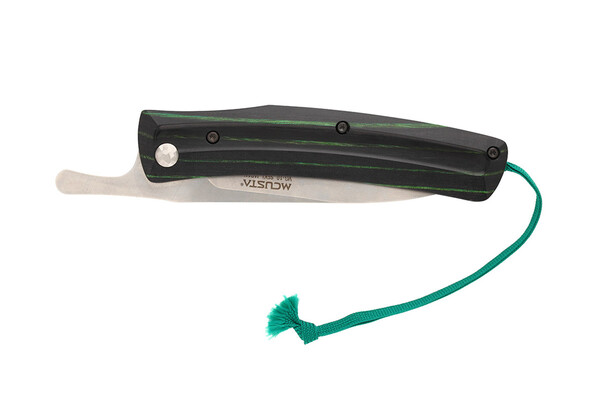 Mcusta MC-193C Higonokami Friction Folder VG-10 San Mai, Green/Black Laminated Hardwood Handle - KNIFESTOCK