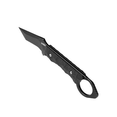 KUBEY WOLF E-CQC Fixed Blade Knife Black G10 Handle w/Kydex Sheath KU320B - KNIFESTOCK