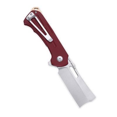 Kizer D.O.C.K. Quatch Cleaver Liner Lock Knife Red G10 - V3574N2 - KNIFESTOCK