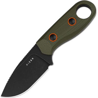 Kizer Fixed Blade Beaver Kizer D2 Olive Green G10 1078A1 - KNIFESTOCK