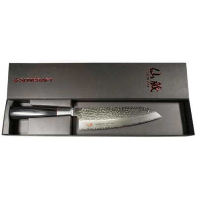 Dellinger Japan Santoku Knife 167mm Suncraft Senzo Classic Damascus VG10 - KNIFESTOCK
