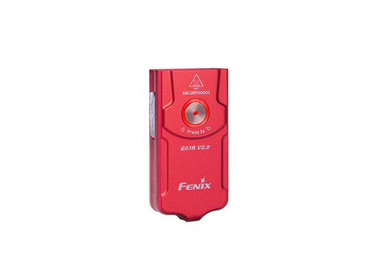 FENIX Rechargeable Flashlight E03R V2.0 GE Red (500lm.) E03RV20RED - KNIFESTOCK