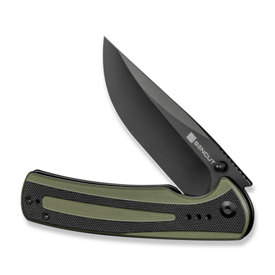 Sencut Regnator Green / Black G10 HandleBlack 9Cr18MoV BladeLiner Lock - KNIFESTOCK