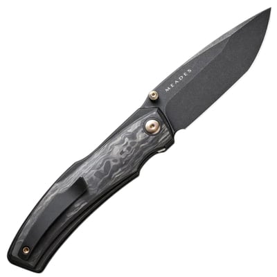 We Knife SwordfinShredded Carbon Fiber Handle Black Titanium LinerBlack Stonew - KNIFESTOCK