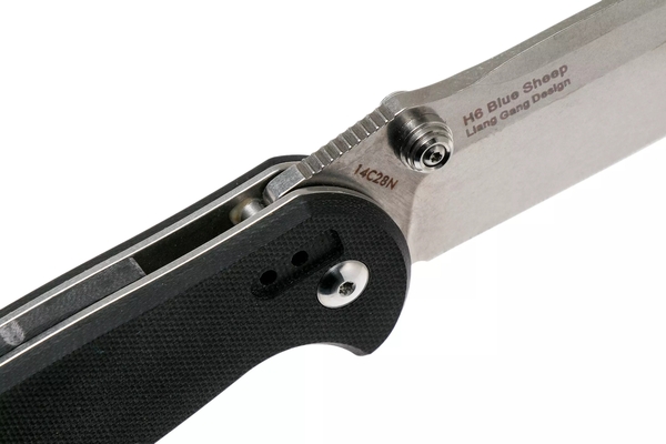 REAL STEEL H6 Blue Sheep Black Stonewashed RE-7762 - KNIFESTOCK