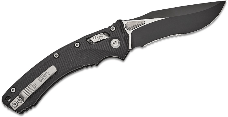 Microtech AMPHIBIAN RAM-LOK BLACK P/S G-10 BLACK 137RL-2FLGTBK - KNIFESTOCK