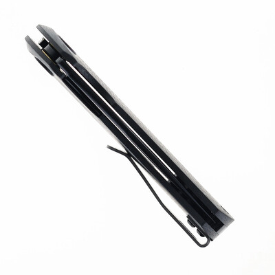 Petrified Fish PF949X Warrior Black Stonewashed K110 Carbon Fiber PF949XCDW - KNIFESTOCK