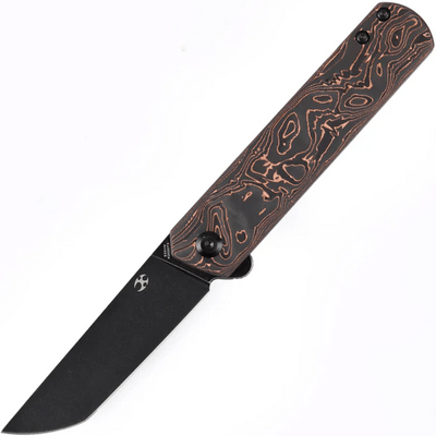 KANSEPT Foosa S35VN Black Stonewashed Copper Carbon Fiber Handles K2020T3 - KNIFESTOCK