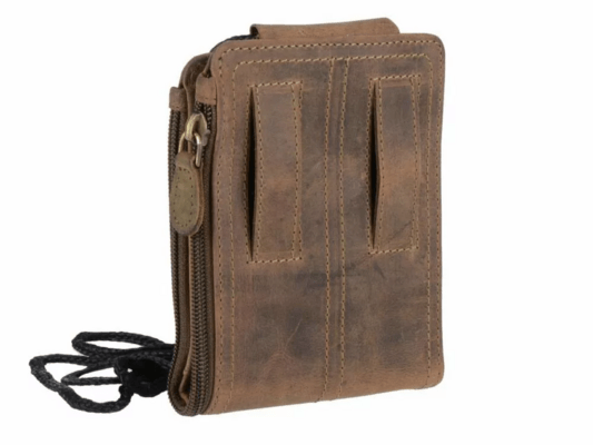 GreenBurry Leather belt bag/neck pouch &quot;Vintage&quot; - KNIFESTOCK