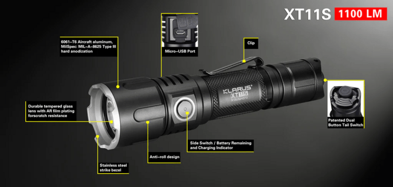 Klarus XT11S Flashlight XT11S - KNIFESTOCK