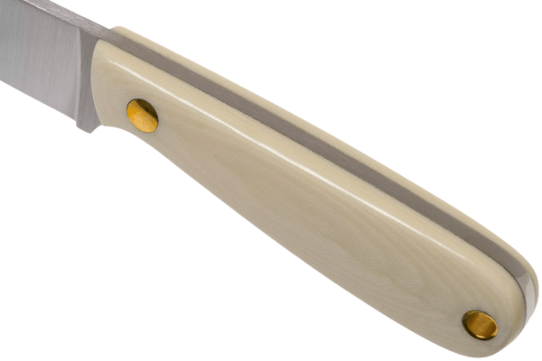 Brisa Necker 70-Ivory micarta 12C27 Flat Sheath Necker 70 Leather BRS-007-9808-1549 - KNIFESTOCK