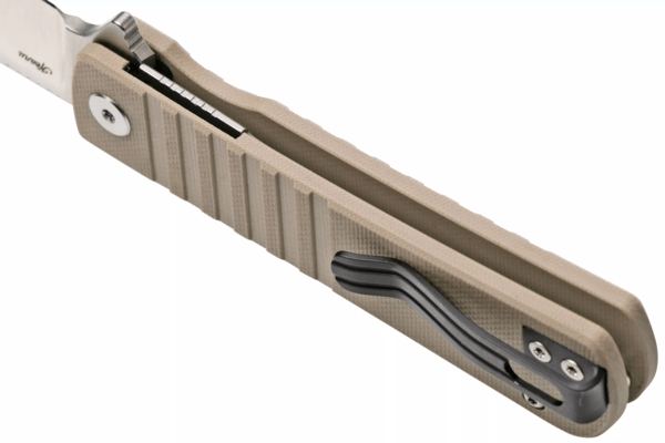 BESTECH Titan D2, Stone Wash+Satin, Beige G10 BG49A-2 - KNIFESTOCK