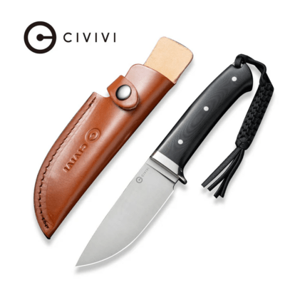 CIVIVI Cloud Peak Black G10 Handle With Nickel-Silver Guard Satin Finished Nitro-V - KNIFESTOCK