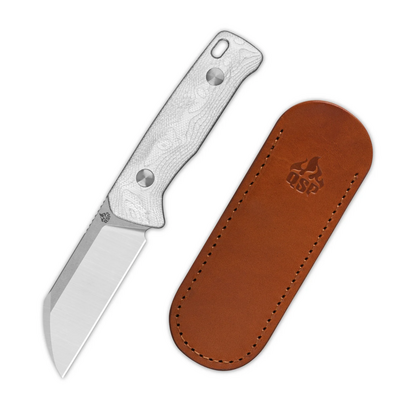 QSP Knife Baby Penguin  14C28N, 2 tone stonewash-satin,  G10 + aluminum foil QS130BP-D1 - KNIFESTOCK