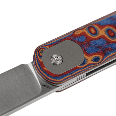 Vosteed Corgi 14C28N Satin,Copper Raindrop Micarta - KNIFESTOCK