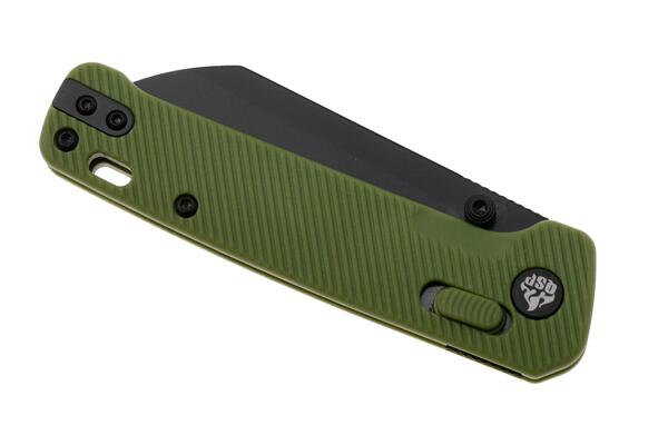 QPS Penguin Glyde 14C28N, nero, Manico: OD verde FRN QS130GL-B2 - KNIFESTOCK