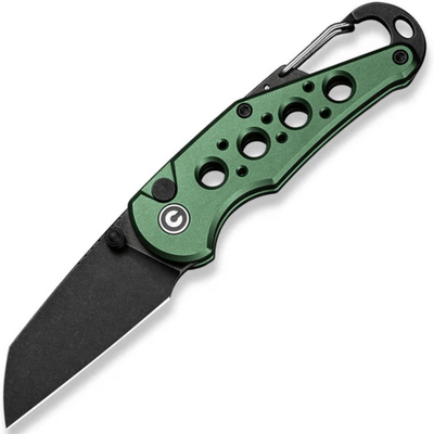 CIVIVI Green Aluminum HandleWith S/S Carabiner And Bottle OpenerBlack Stonewas - KNIFESTOCK