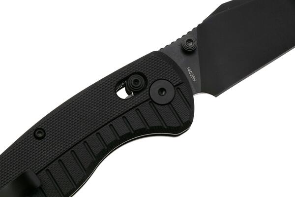 QPS Reptile 14C28N, nero, Manico: G10 Nero QS165-C2 - KNIFESTOCK