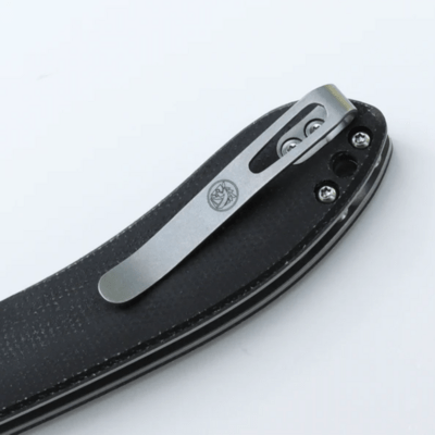 Vosteed Nightshade Elmax Stonewash Black Micarta &amp; Brass Bolster NSK002 - KNIFESTOCK