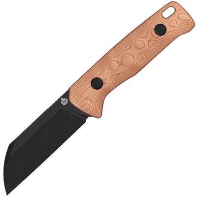 QSP Knife Baby Penguin  14C28N, black stonewash,  G10 + copper foil QS130BP-C2 - KNIFESTOCK