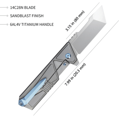 KUBEY Avenger Couteau Flipper à Verrouillage de Cadre Manche en Titane 6AL4V KB209A - KNIFESTOCK
