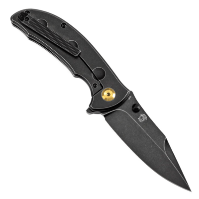 KANSEPT Rei Black Stonewashed CPM-20CV Black Stonewashed Titanium Handles K1061A1 - KNIFESTOCK