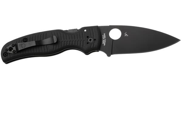 Spyderco Shaman Salt Black G-10 CPM MagnaCut Black Blade C229GMCBKP - KNIFESTOCK