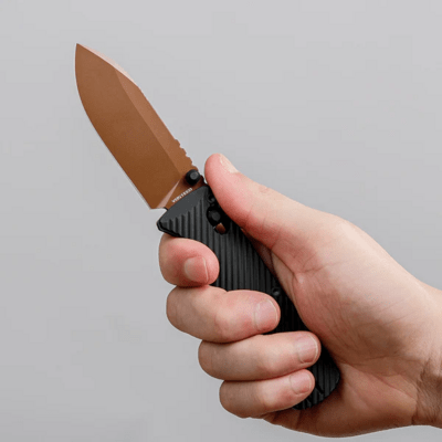 Vosteed Vombat  M390 Copper Dune Aluminum Black A4107 - KNIFESTOCK