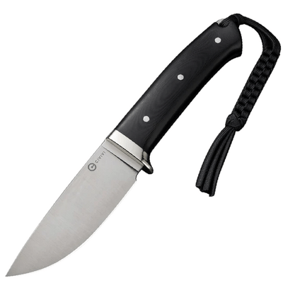 CIVIVI Cloud Peak Black G10 Handle With Nickel-Silver Guard Satin Finished Nitro-V - KNIFESTOCK