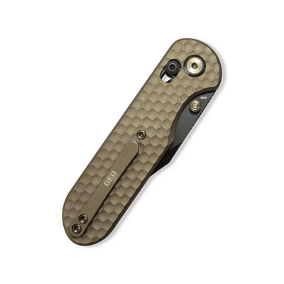 GEO Knife Ethereal Cutter Blackwash M390 Blade SW Bronze Ti - KNIFESTOCK