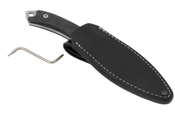 MKM POCKET TANGO 1 – MAGNACUT MUK Satin Fixed bld, MARBLE CARBON FIBER hdl, +POC - KNIFESTOCK