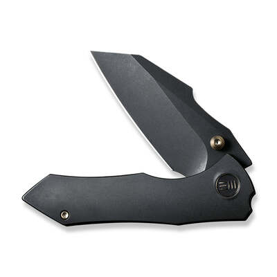 WE KNIFE High-Fin Black Stonewashed/Titanium Black WE22005-1 - KNIFESTOCK