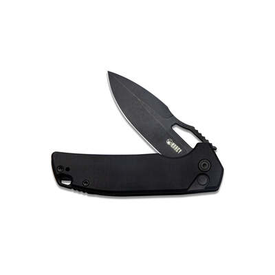 KUBEY RDF Pocket Knife with Button Lock, Black G-10 Handle KU316A - KNIFESTOCK