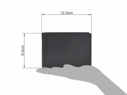 GreenBurry Leather wallet RFID &quot;Pure Black&quot; 1120-20 - KNIFESTOCK