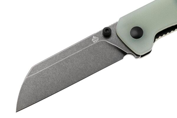 QPS Penguin V2 D2, schwarzer Stonewash, Griff: Jade G10 QS130V2-G2 - KNIFESTOCK