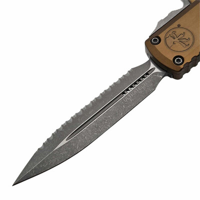Microtech ULTRATECH GEN IV D/E APOCALYPTIC FULL SERRATE TAN 11224-12APTA - KNIFESTOCK
