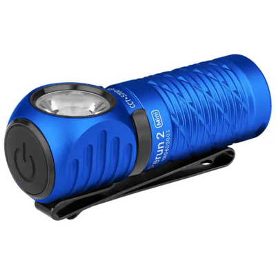 Olight Perun 2 Mini Rechargeable LED Flashlight (Blue) with Headlamp Headband - KNIFESTOCK