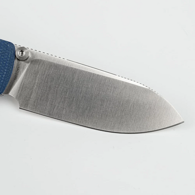 Vosteed Raccoon(Top Liner Lock) 14C28N Satin Blue Micarta A2905 - KNIFESTOCK