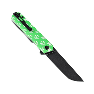 Kansept Foosa 154CM Green G10 with Snowflake Print X2020T5 - KNIFESTOCK