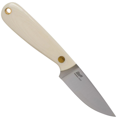 Brisa Necker 70-Ivory micarta 12C27 Flat Sheath Necker 70 Leather BRS-007-9808-1549 - KNIFESTOCK