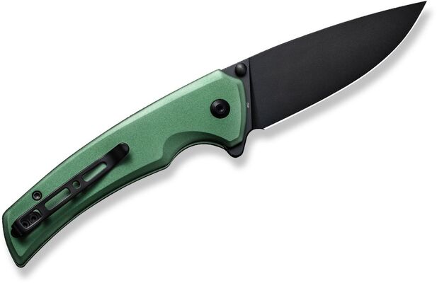Sencut Serene Green Aluminum HandleBlack D2 BladeButton Lock S21022B-5 - KNIFESTOCK