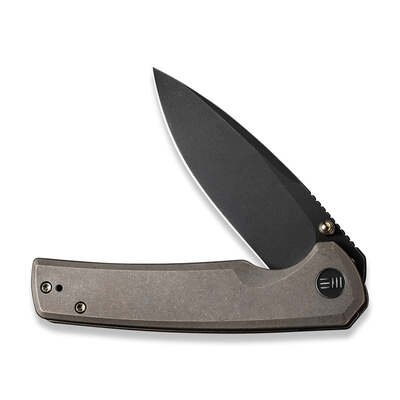 WE Subjugator Bronze Titanium Handle Black Stonewashed CPM 20CV Blade WE21014C-4 - KNIFESTOCK