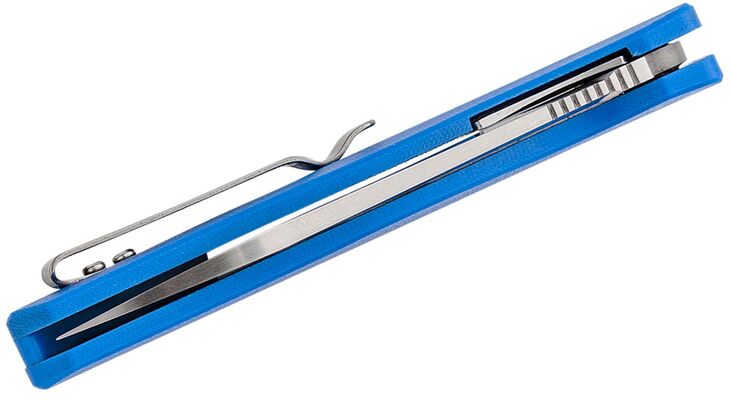 Petrified Fish PF818 Forward Satin D2 Blue G10 PF818BS - KNIFESTOCK