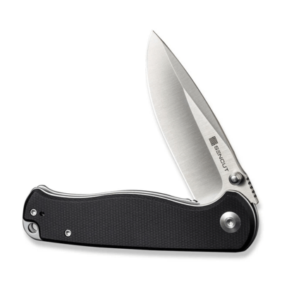 Sencut Errant Black Canvas Micarta Handle Satin Finished 9Cr18MoV BladeLiner Lock S23054B-3 - KNIFESTOCK