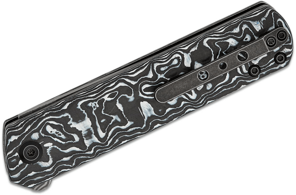 Kansept Foosa Damascus Black White Carbon Fiber K2020T1 - KNIFESTOCK