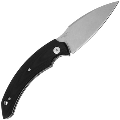 Fox Honos Folding Poket Knife Stainless Steel Becut Stonewashed Blade, Black G10 Handle - KNIFESTOCK