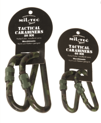 Mil-Tec 15922080 Karabiner 2 St 8 cm Grün - KNIFESTOCK